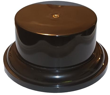 County Engraving Black Plastic Trophy Base Plinth, Round Black Trophy Base, Ideal For Trophies, Cups, Claret Jugs, Models And Figures (Small)