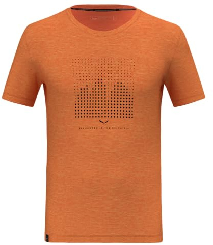 Salewa Eagle Dotted Mountain Merino T-Shirt Men, Burnt orange, M