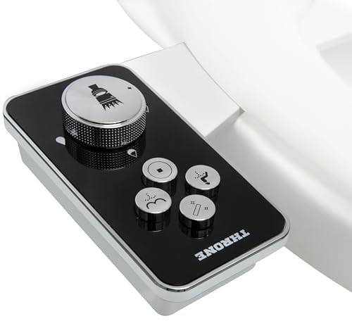 Throne Bidet WC Aufsatz - Nicht Elektrischer Selbstreinigender Wassersprüher Bidets für vorhandene Toiletten Sitz Doppeldüse (Frontal & Heckwäsche) Bidet Aufsatz für Toilette, Einfache Installation