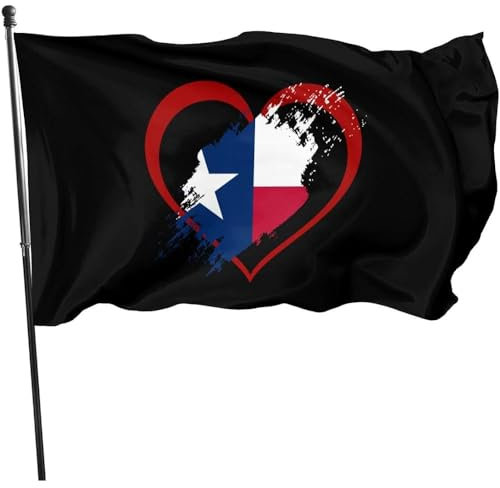Flaggen Texas-Flagge In Herzform, Gartenflagge Dekorative Fahnen Gedruckt Flagge Für Party Garten Veranda 90X150cm