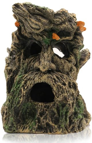 GRKB Casa de Peces Simulación Flotante,Decoracion Acuario,aquarios de peixes,Madera Raíz Árbol Simulación Resina Artesanía Borrador Excluidor Columna Acuario Paisajismo Decoración