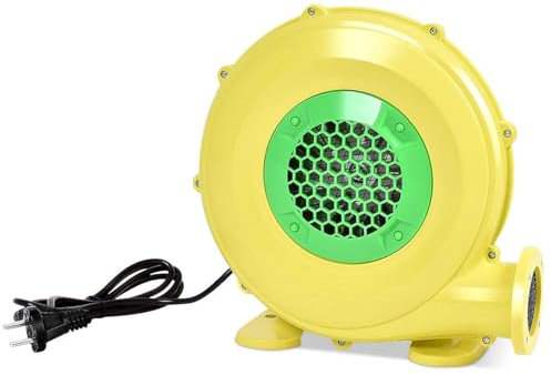 GYMAX 480W Souffleur d'air Électrique avec Moteur pour Château Gonflable, Pompe Gonflable de Ventilateur en Plastique Résistant aux Chocs pour Jouet Gonflable, Jaune