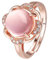 SHERCHPRY Ring aus Rosenquarz vergoldete Ringe Edelsteinringe Paar Ringe Mädchenringe freundin geschenk ringe Diamant-Ring Mädchen klingeln klassischer Ring Hibiskus-Stein Juhu