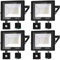 Proyector LED con sensor de movimiento 50 W, blanco cálido, 5000 lm, foco exterior 3500 K, iluminación IP66, impermeable, para jardín, garaje, patio y fábricas, estadios, 4 unidades