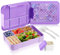 JYPS Porta Merenda Bambino, 1330ml Porta Pranzo Bambini, Lunch Box Bambina Con 6 Scomparti, Portamerenda Bambina Per Scuola, Portavivande Con Posate, Bento Box Senza BPA (sirena)