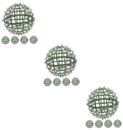 Generisch INOOMP 15 Stück Grasball-Ständer, Hochzeitsdekoration, Formschnitt-Kugel, Kugelkäfig aus Buchsbaum, Kunststoffrahmen, Pflanzenstützkäfig für Grasbälle, Hochzeitszubehör, künstlich, 15 cm