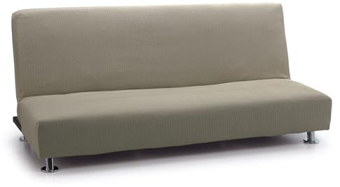 FAVERTI® Elastischer Sofabezug für Schlafsofa, 3-Sitzer, Modell Reale | Leinen | Universal-Sofabezug | Qualitätsschutz aus Jacquard-Stoff