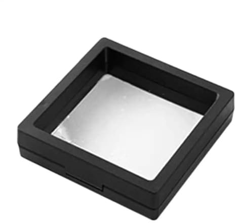 Caja de Exhibición de Joyería Flotante Caja de almacenamiento de joyería con gemas, broche de película de PE, decoración de exposición, anillo flotante suspendido, pendientes, estuche expositor, 6 uds