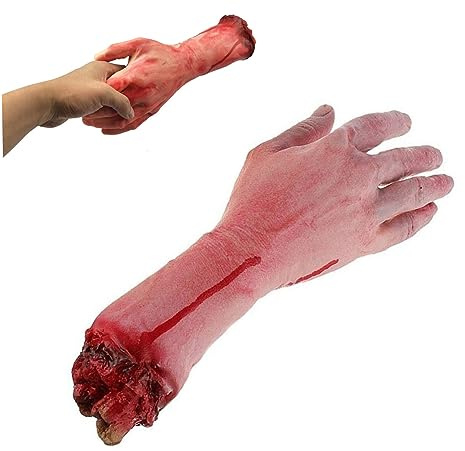 Hilai Halloween Fausses Parties du Corps, Bras brisé la Main, Horreur sanglante Farce réaliste pour Les Accessoires de fête d'halloween au Avril (Bras cassé)