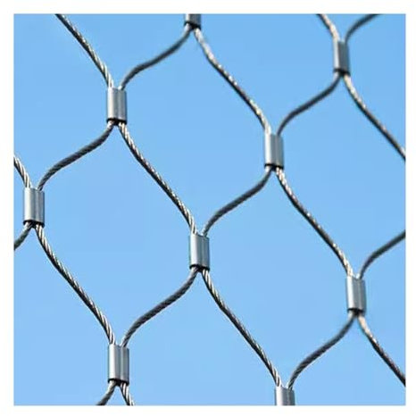 LXBAMKEA Costumbre Red Flexible De Cuerda De Alambre De Acero Inoxidable, Malla De Cables Límite De Protección, Balcón Balaustrada Red Anticaída, Campo De Fútbol Granja Jardín Cerca(12 CM)