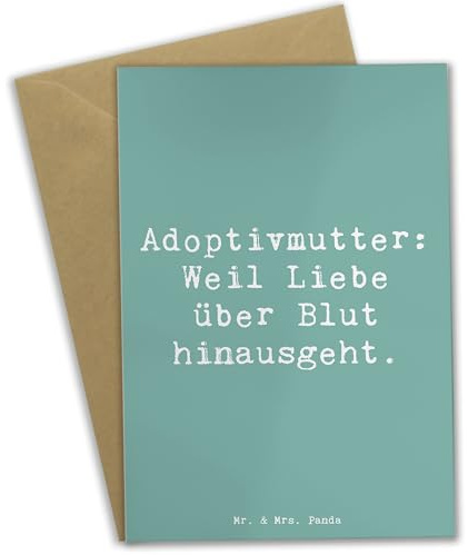 Mr. & Mrs. Panda Grußkarte Spruch Adoptivmutter Liebe - Geschenk, Grußkarten, besonderes, Familienliebe, persönliche Erinnerungen, hochzeitskarten, Mutterschaft, Wahre, osterkarte, weihnachtskarten
