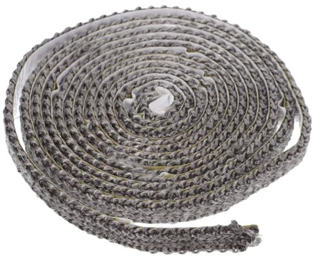 FONDOTIN 2m Selbstklebend Dichtungsbandrolle Für Holzöfen Fiberglas Ofendichtung Für Innenbereich Türen Hitzebeständiges Dichtmittel Flaches Dichtungsklebeband Für Kamindichtungen Austausch