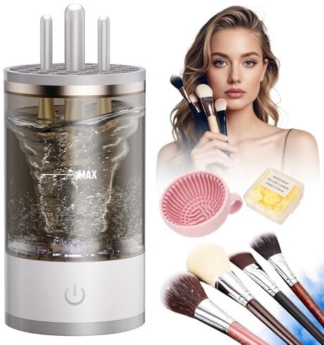 LO-QJQ-FANXIN6 Nettoyant pour pinceaux de maquillage électrique - Certifié SGS - 20 x puissance de nettoyage