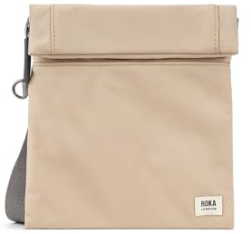 ROKA London Stratford Small Recycled Nylon Crossbody Bag (Sand)