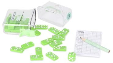 Mr.Wonderful - Mini Dominospiel - Reisespiel - Viel Spaß überall! - Klassisches Dominospiel in Mini-Version - Enthält 28 Teile + 1 Bleistift + 1 Tafel zum Notieren der Punkte
