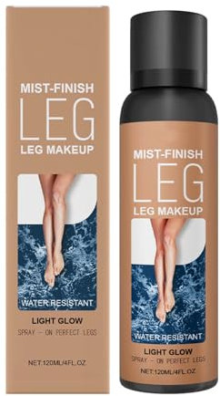 Clawrex Bein Make Up Wasserfest S-pray, 120ml Bräunungsspray Besenreiser Abdecken, Körper Make Up Wasserfest, Makellos Aussehende Beine, Ebenmäßiger Hautton, Natürlicher Glanz, Beine Besenreiser