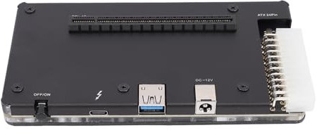 Plyisty Enceinte de Quai GPU Externe Ajustement pour Thunderbolt 3 4 USB 4.0, PCIe 16x Slot Mini Egpu Enclacement ATX 24pin Connecteur, Dock de Carte Graphique