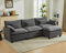 SAMERY Ecksofa Modulares Sofa Couch L Form mit Polsterhocker Big Sofa 3 Sitzer Wohnlandschaft L-Form Eckcouch Schlafsofa Wohnzimmer Schlafzimmer Wohnung MöBel mit 5 Kissen und Doppelten Sitzkissen