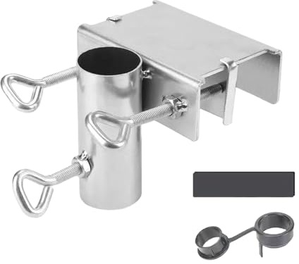 YAOGUI Support de parasol en métal pour balcon, terrasse, balustrade, terrasse, balcon, gain de place