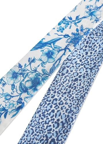 CODELLO PRINTED TWILLY SILK FLOWERS LEO bl - 5X86,5CM
