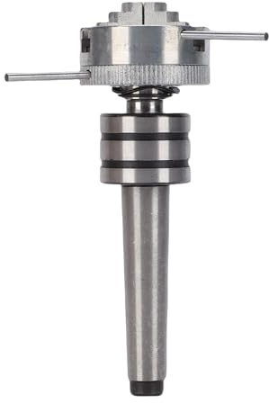 FTVOGUE Mandrino per Tornio per Legno Mandrino Autocentrante a 3 Griffe in Lega di Alluminio con Gambo per Albero MT2 Campo di Serraggio da 10 a 35 Mm per Mini Tornio Pezzi Irregolari per la