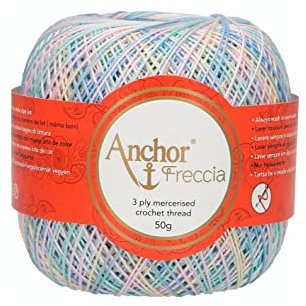 Anchor Freccia Stärke 12 4787012-09427 multicolor Häkelgarn, 100 % Baumwolle