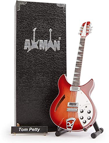 Tom Petty (Heartbreakers) Fireglo - Miniatur-Gitarren-Replik – Musikgeschenke – handgefertigte Verzierung