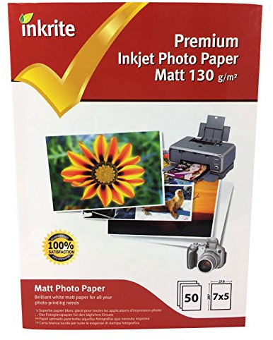Inkrite 7 x 5 mm 130 GSM PhotoPlus Professional Paper - Matt (Pack of 50 Sheets)