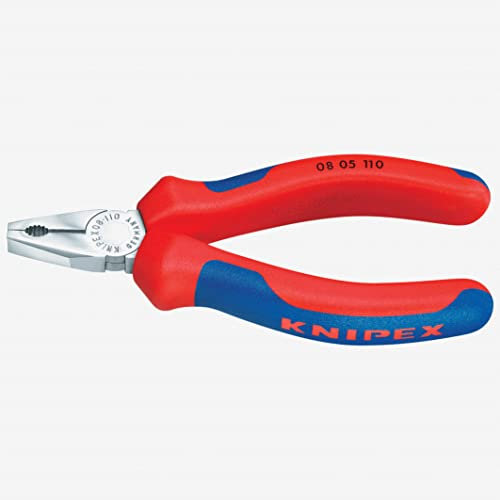 KNIPEX Tools - Mini Combination Pliers, Chrome, Multi-Component (805110)