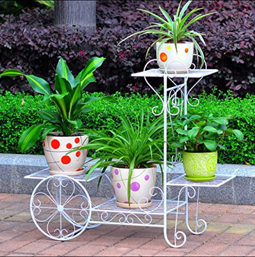 Blumentopfhalter 4 Tier Flower Rack/Anzeige Pflanze Schritte Metall Stand/Pflanze Leiter/Garten Blumentopf Regal/Stand Blume Terrasse Deck im Freien oder im Freien Blumentreppen