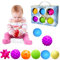 ROHSCE “Baby Textured Multi Sensory Massage Ball Set - BPA/Phthalate/Latex-Free for Toddler Soft Balls Infant 6 Month Baby Toys Bal (Multicolor Balls)