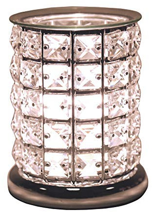 Aroma Accessories Electric Wax Melt Burner Touch On/Off Clear Crystal Cylinder
