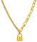 ChainsHouse Gold Damen Y stab Kette mit Anhänger Schloss für Kinder und Jugendlichen