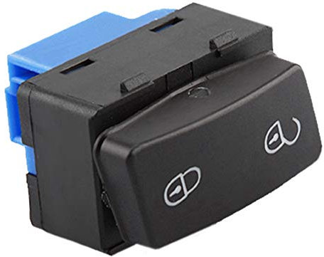 Power Door Lock Switch, Front Passenger Side Door Lock Switch, Car Door Lock Switch, Door Control Switch Central Door Lock Unlock Switch Control Button Fit for Caddy for Touran 1t0962125b