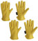 OLSON DEEPAK 2 Paar Leder Gartenhandschuhe für Damen/Herren, Fahrhandschuhe aus Schaffell,Weich und flexibel, HY007, M (2er Pack)