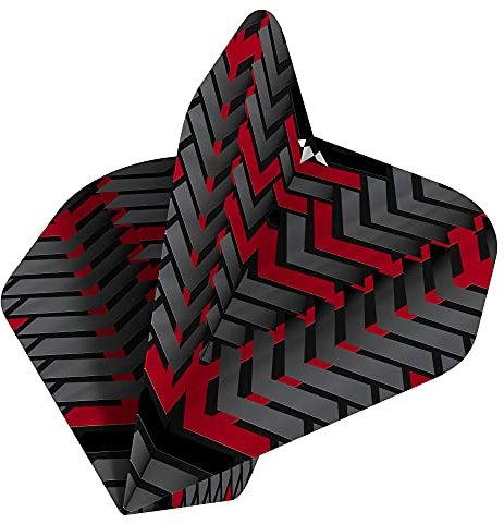 Mission Darts Vex Flights | Extra Starke Premium UV Dart Flights in Standardform 100 Micron, Rot, 3 Sets á 3 Flights (3XF3350)