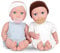 Babi 2 Baby Puppen Zwillinge Mädchen Junge mit Kleidung und Schnuller – Weiche 36 cm Puppen mit mittlerem Hautton und blauen Augen – Spielzeug Set ab 2 Jahren