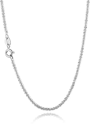 StarGems Massiv 925 Sterling Silber 2mm Neu Popcorn Kette Halskette 40cm T8935-40