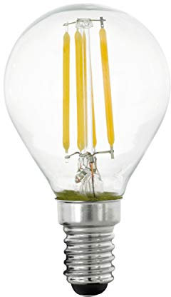 EGLO E14 LED Lampe dimmbar in Stufen, Glühbirne zum Dimmen mit Lichtschalter, 4,5 Watt (entspricht 40 Watt), 470 Lumen, Vintage-Leuchtmittel Tropfen warmweiß, 2700 K, Edison Glühlampe P45, Ø 4,5 cm
