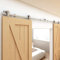 WOLFBIRD Sliding Barn Door Hardware Kit 10ft for Double Wood Door Stainless Steel Sliding Doors Track-T Style