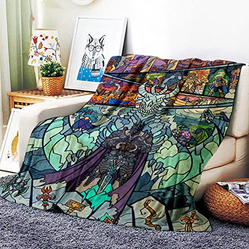 VOZMIO World of Warcraft Lich King Hochwertige Warme Weiche Flanell Plüsch Auf Der Schlafsofa Decke Geeignet Für Klimaanlage Decke Nap Decke (150x200cm (60x80in))