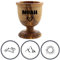 HOFMEISTER® Eierbecher Olivenholz Gravur Name - personalisierter Eierbecher mit Text & Motiv, individuelles Geschenk Weihnachten Einzug Hochzeit Geburtstag Frühstück, 6,5 cm
