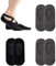 MIVAIUN 3 Paar Yoga Socken für Damen Rutschfeste, Rutschfeste Pilates-Socken Grip-Socken mit Riemen Anti-Rutsch-Socken für Sport Yoga Pilates Ballett Barre Fitness, Einheitsgröße Schwarz Grau