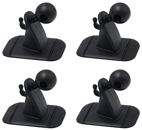 Pilikoll 4 Stück 17mm Kugelkopf Basis Zubehör Kugelhalterung Zubehör Kunststoff Kugelkopf Kugelhalterungsbasis Autothese Lenkerhalterung für Autotelefonhalter