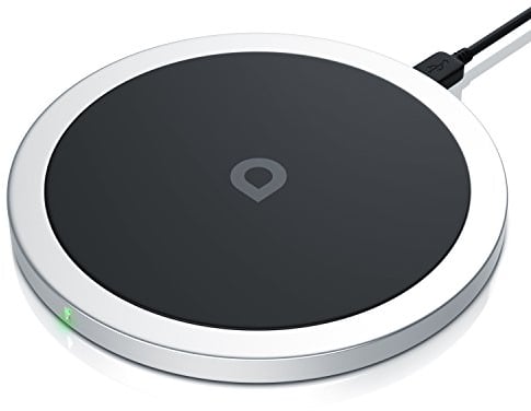 CSL - Kabelloses Ladepad Pad, Fast Wireless Charger, Schnelles Kabelloses Ladepad, Induktions Ladegerät, Qi-Zertifiziert, 10W Max, kompatibel mit iPhone, Samsung Galaxy