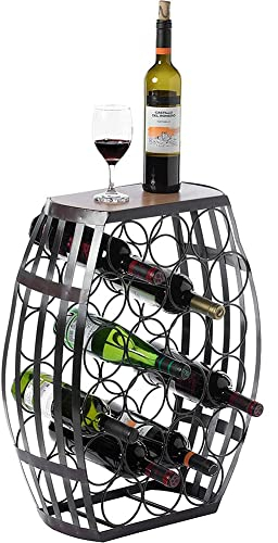 Artiz Weinregal In Form Eines Fasses Für 22 Weinflaschen, Dekorativer Tisch Weinregal Lagerung Rotwein-Vitrine KTV Bar Weingut Ornament