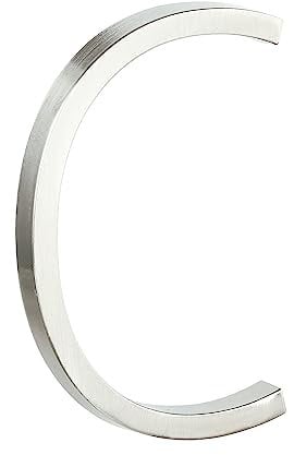 HASWARE Schwebendes Hausnummernschild: 5 Zoll (12cm) modernes Türschild – auffällig für Straßennummern (C, Silber)