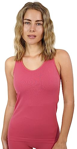 STARK SOUL Damen Sport Shirt Seamless - Racer - Tank Shirt, Holly Berry, Größe: M-L