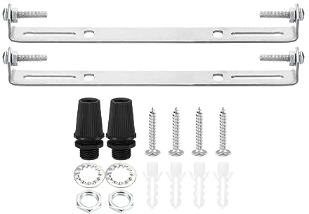 PATIKIL 180mm Lampenhalterung Decke Kit 2 Set Deckenhalterung Lampe Stahl Querleiste für Haus Büro Hängeleuchte Wand mit Schraube Unterlegscheibe Muttern Kit
