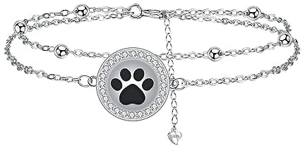 Hifeeled Hund Pfoten Armband Damen 925 Sterling Silber für Frauen Original Schmuck Geschenk Mutter Ehefrau Tochter Verstellbarer [16+4cm]